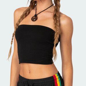 Edikted basic black tube top in black